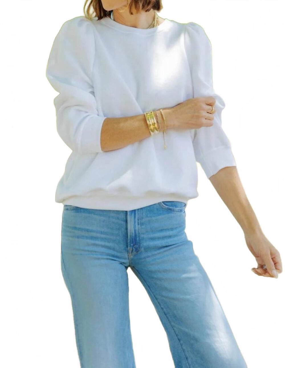 NEW SHOP KMJ cooper sweatshirt in white